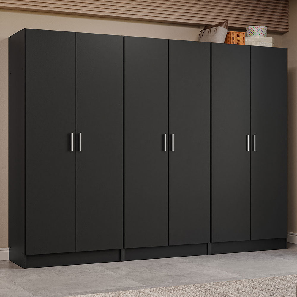 Madesa 6 Doors Storage Cabinet with Ample Shelves Space 94 Inch