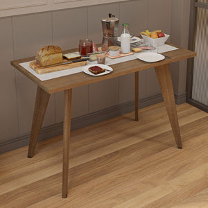 
                  
                    Load image into Gallery viewer, Madesa Compact Dining Table with Wooden Surface Breakfast Table for Kitchen, Dining Room, or Breakfast Nook Ideal for Serving Meals and Snacks - Rustic
                  
                