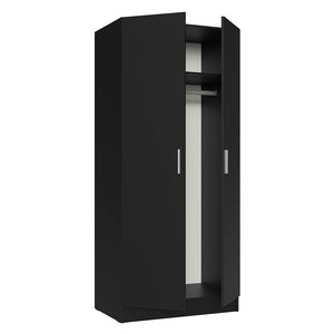 
                  
                    Load image into Gallery viewer, Madesa 2 Door Storage Cabinet with Ample Shelf Space 31 Inch Utility Armoire Closet Entryway and Bedroom Organization Unit - Black
                  
                