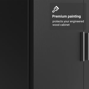 
                  
                    Load image into Gallery viewer, Madesa 2 Door Storage Cabinet with Ample Shelf Space 31 Inch Utility Armoire Closet Entryway and Bedroom Organization Unit - Black
                  
                