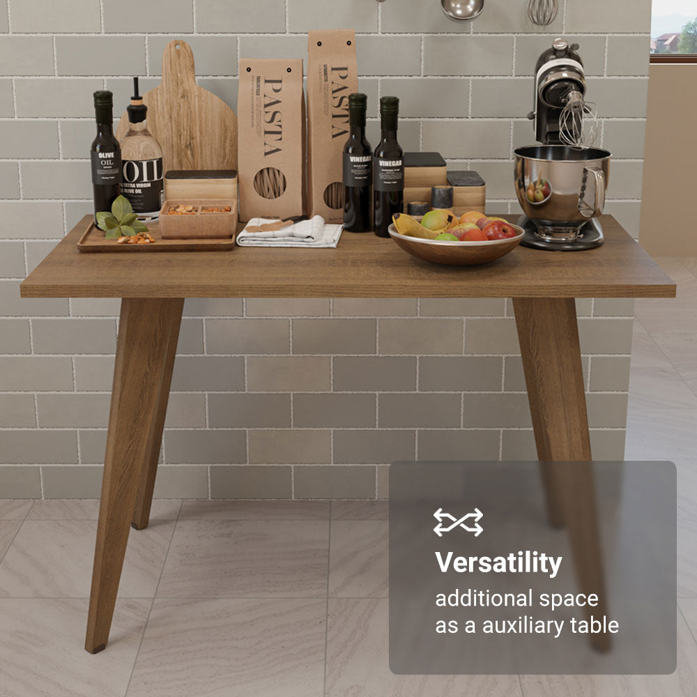 
                  
                    Load image into Gallery viewer, Madesa Kitchen Auxiliary Table with Wooden Surface Multi-Use Prep Station for Meal Preparation, Baking, and Food Organization Compact Countertop Workspace and Side Table for Kitchens - Rustic
                  
                