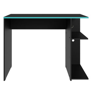 
                  
                    Load image into Gallery viewer, Compact Gaming Computer Desk with 2 Shelves, Cable Management and Large Monitor Stand, Wood, 21&amp;quot; D x 39&amp;quot; W x 30&amp;quot; H - Black/Blue
                  
                