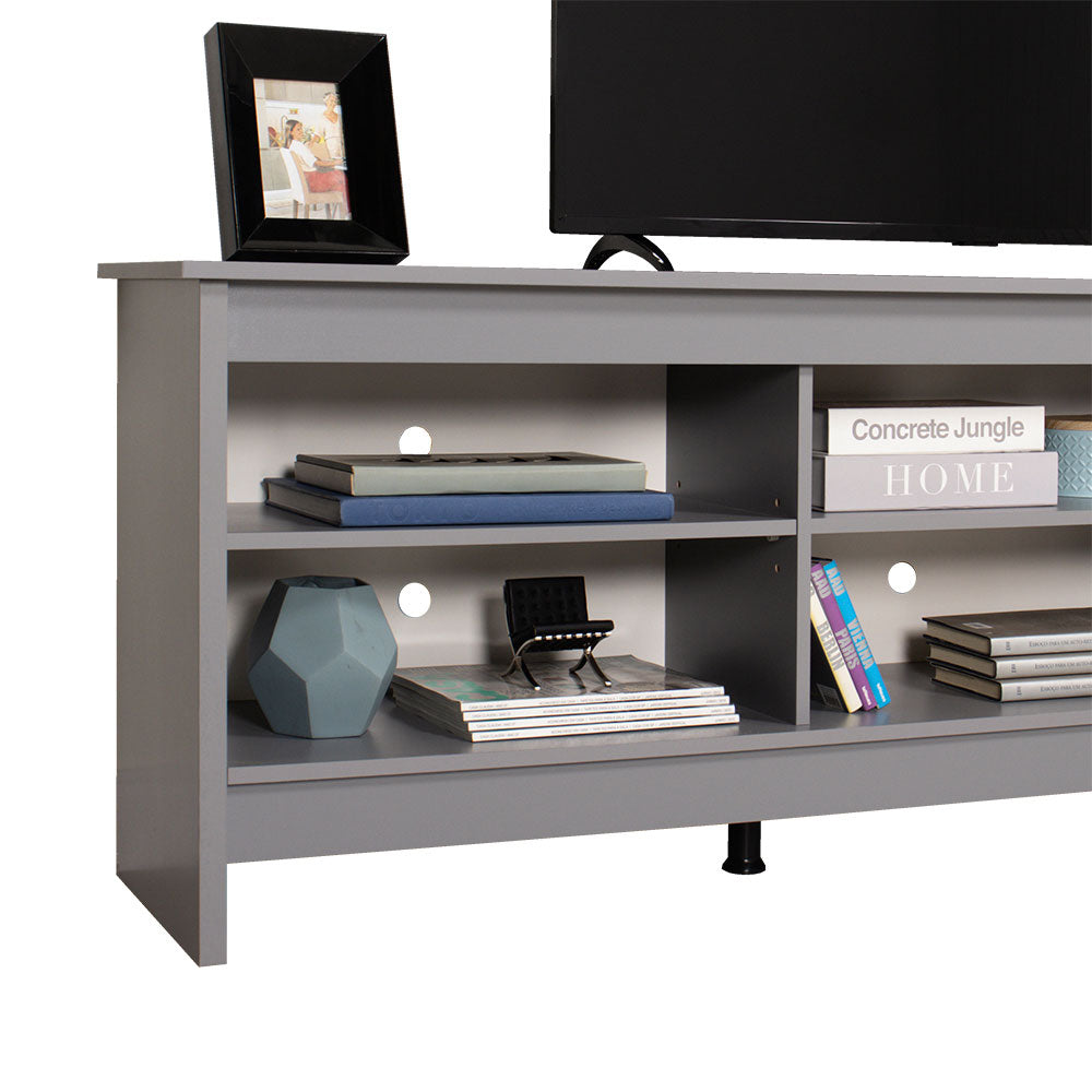 
                  
                    Load image into Gallery viewer, TV Stand with 6 Shelves and Cable Management, for TVs up to 75 Inches, Wood TV Bench, 23” H x 14&amp;quot; D x 71” L - Grey
                  
                