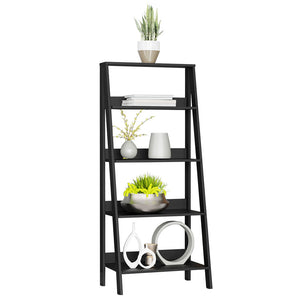 
                  
                    Load image into Gallery viewer, Madesa Modern 5-Tier Ladder Shelf Pantry Storage Space 24 Inch Wooden Free Standing Bookshelf Utility Shelves for Home Office Study Room and Kitchen - Black
                  
                