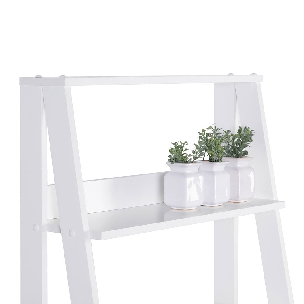 
                  
                    Load image into Gallery viewer, MADESA 5-TIER LADDER SHELF WITH STORAGE SPACE, FREE STANDING BOOKSHELF, WOOD, 15&amp;quot; D X 24&amp;quot; W X 53&amp;quot; H – WHITE
                  
                