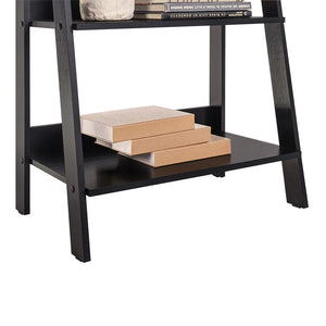 
                  
                    Load image into Gallery viewer, MADESA 5-TIER LADDER SHELF WITH STORAGE SPACE, FREE STANDING BOOKSHELF, WOOD, 15&amp;quot; D X 24&amp;quot; W X 53&amp;quot; H – BLACK
                  
                