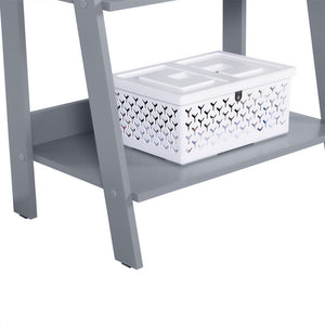 
                  
                    Load image into Gallery viewer, MADESA 5-TIER LADDER SHELF WITH STORAGE SPACE, FREE STANDING BOOKSHELF, WOOD, 15&amp;quot; D X 24&amp;quot; W X 53&amp;quot; H – GREY
                  
                
