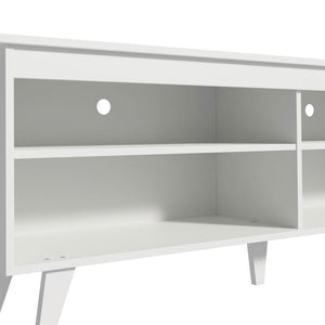 
                  
                    Load image into Gallery viewer, TV Stand with 4 Shelves and Cable Management, for TVs up to 65 Inches, Wood, 23&amp;#39;&amp;#39; H x 15&amp;#39;&amp;#39; D x 59&amp;#39;&amp;#39; L - White
                  
                